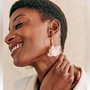 Sezane Flora Hoops Ecru